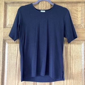 Sea Palms Navy Blue SS Tee Medium
